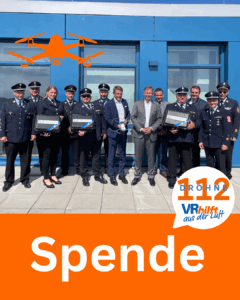 Bild von der Übergabe der VR Hilft Drohnen an die FFW Kürn, Oppersdorf und Keilberg